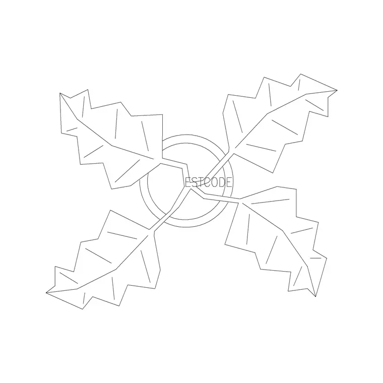 Plant Green DWG CAD block thumbnail — trees & plants drawing