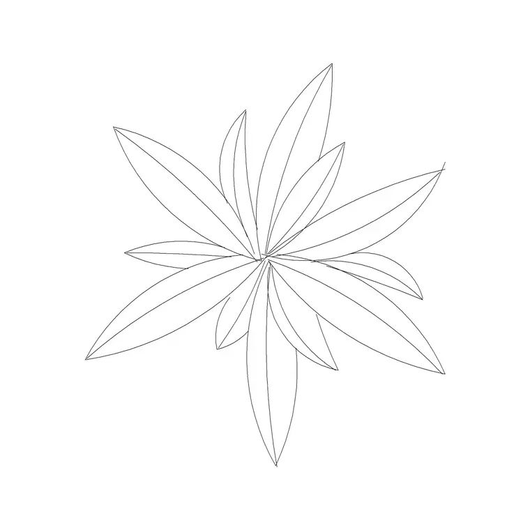 Plant Plan DWG CAD block thumbnail — outdoor drawing
