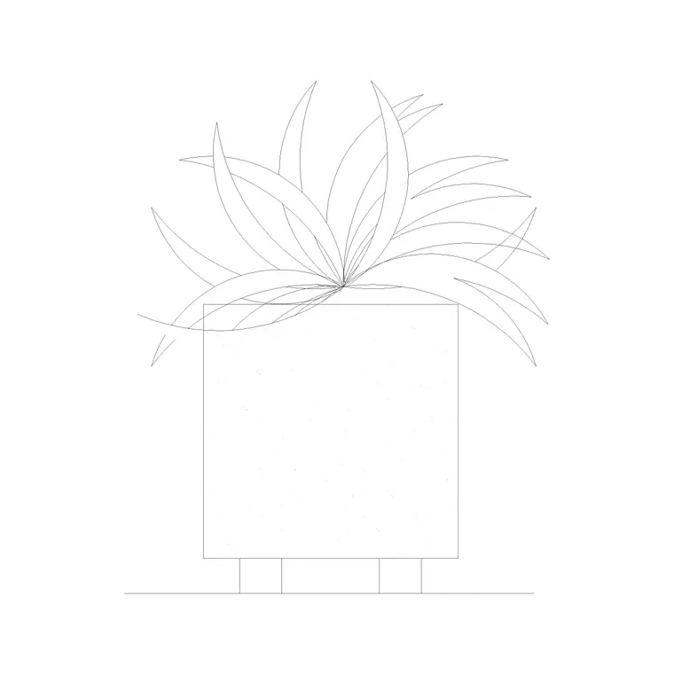 Plant Pot 4 DWG CAD block thumbnail — trees & plants drawing