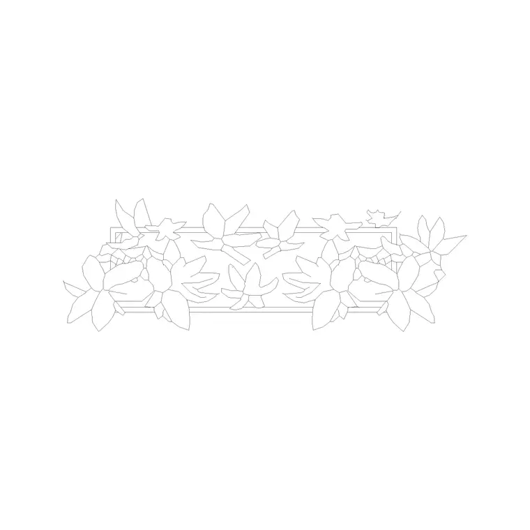 Plant Pot Plan 2 DWG CAD block thumbnail — trees & plants drawing