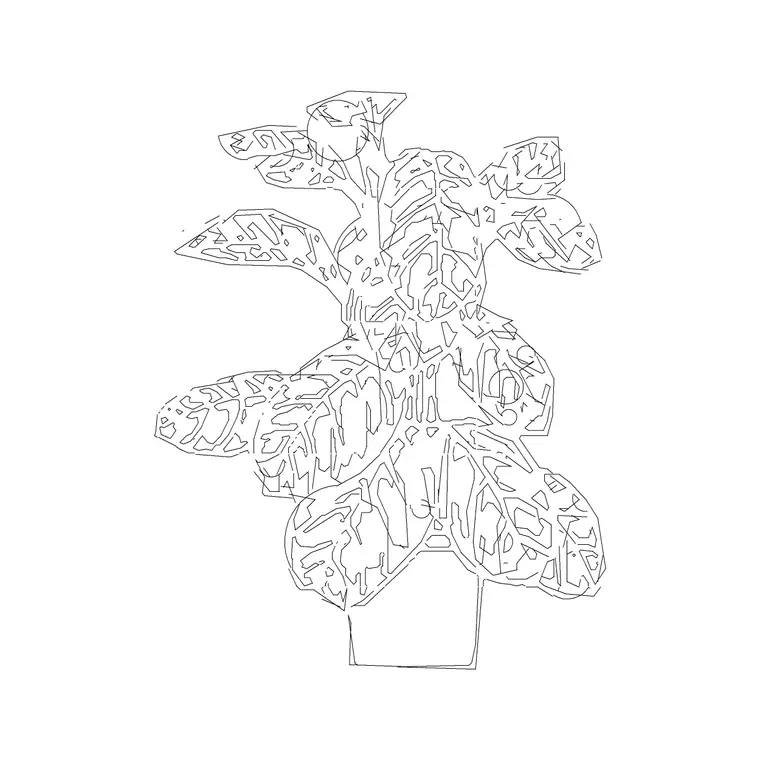 Plant Small 1 DWG CAD block thumbnail — trees & plants drawing