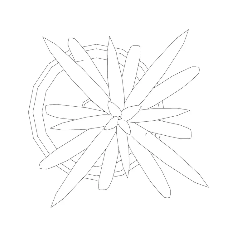 Plant Top View (20) DWG CAD block thumbnail — trees & plants drawing