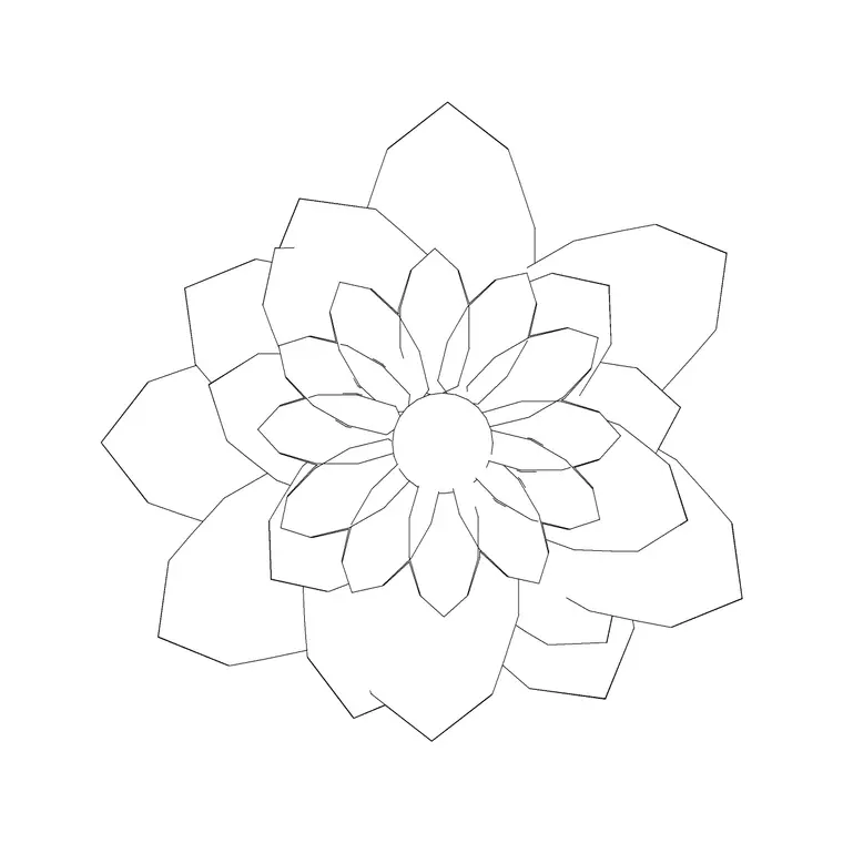 Plant Top View (22) DWG CAD block thumbnail — trees & plants drawing