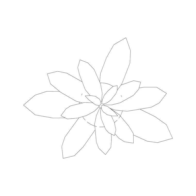 Plant Top View (23) DWG CAD block thumbnail — trees & plants drawing