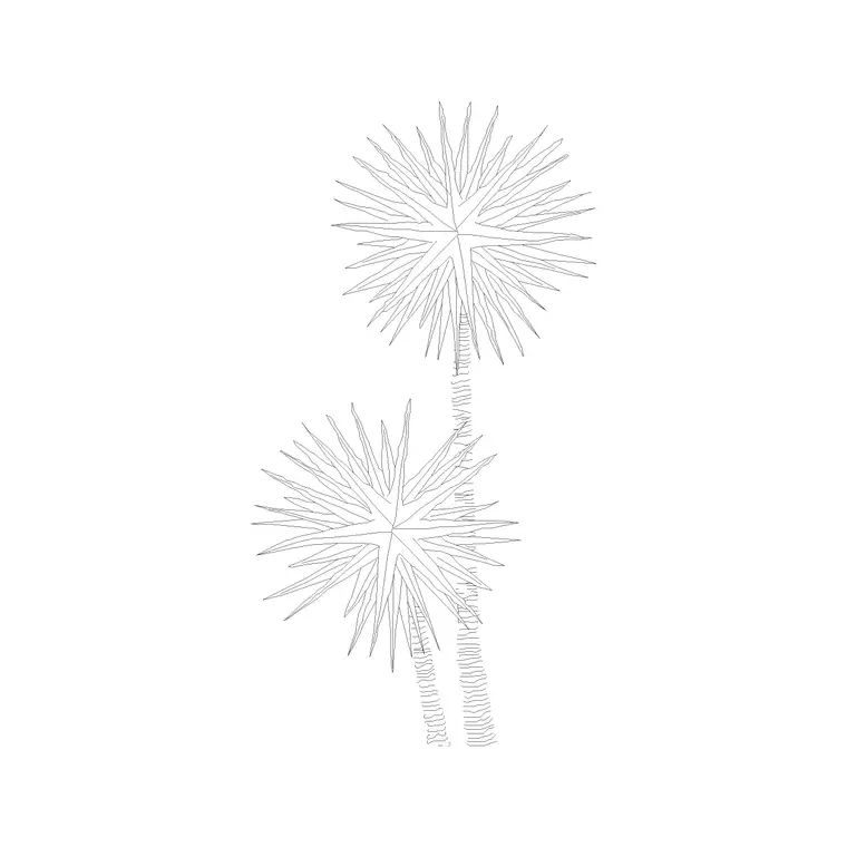 Plant DWG CAD block thumbnail — trees & plants drawing
