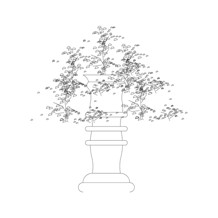 Planter 1 DWG CAD block thumbnail — accessories drawing