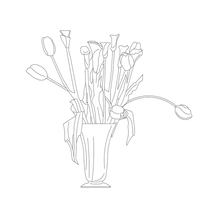 Planter 12 DWG CAD block thumbnail — accessories drawing