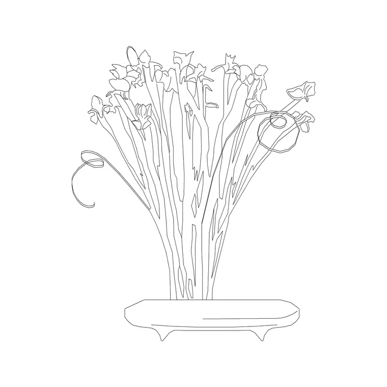 Planter 2 DWG CAD block thumbnail — accessories drawing