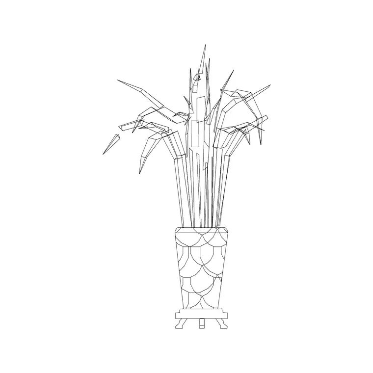 Planter 21 DWG CAD block thumbnail — accessories drawing