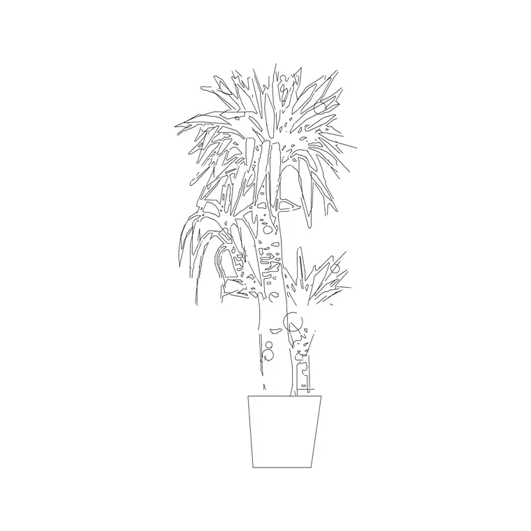 Planter 28 DWG CAD block thumbnail — accessories drawing