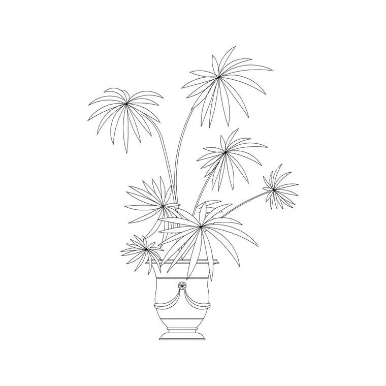 Planter 29 DWG CAD block thumbnail — accessories drawing