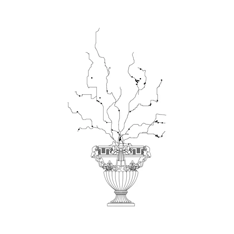Planter 33 DWG CAD block thumbnail — accessories drawing
