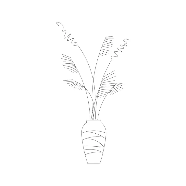 Planter 34 DWG CAD block thumbnail — accessories drawing
