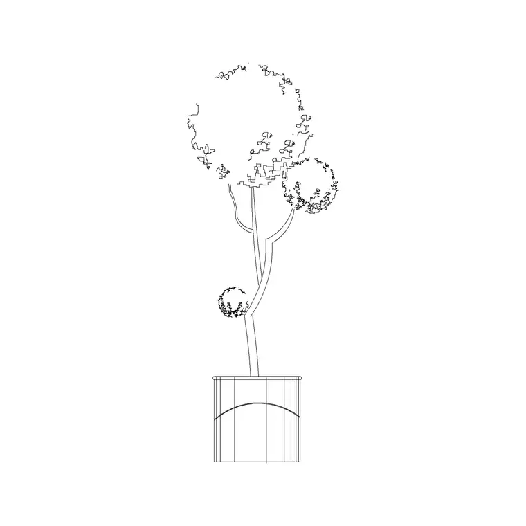 Planter 35 DWG CAD block thumbnail — accessories drawing