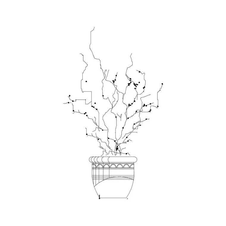 Planter 37 DWG CAD block thumbnail — accessories drawing