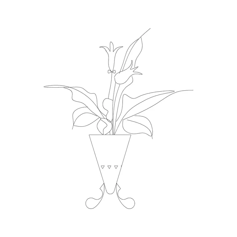 Planter 4 DWG CAD block thumbnail — accessories drawing
