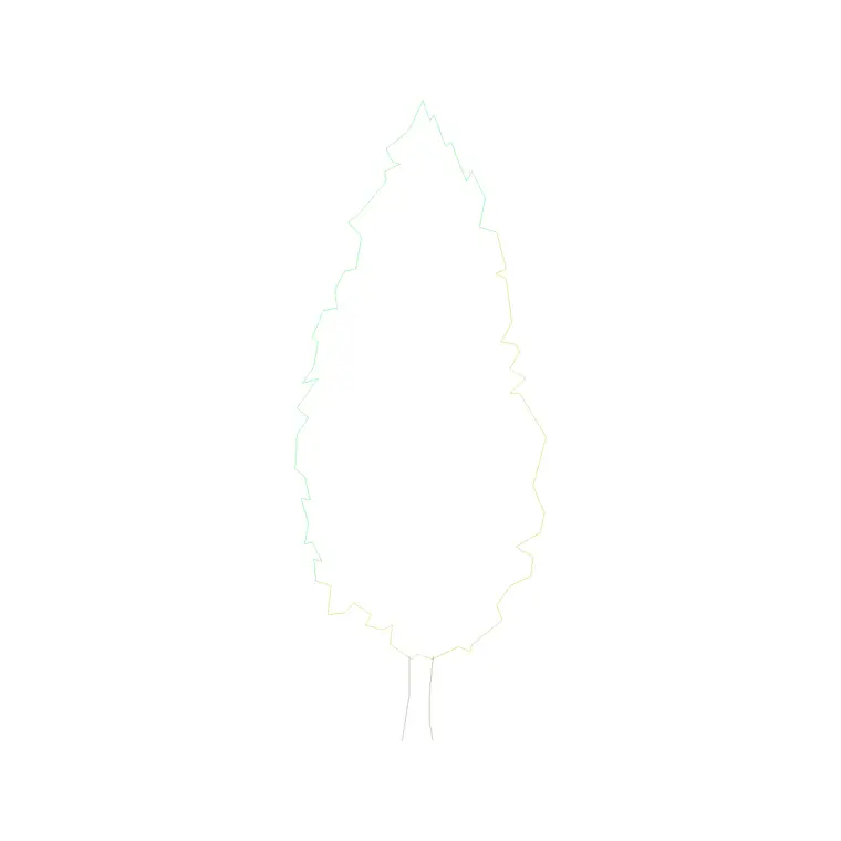 Plants Front Ele (3) DWG CAD block thumbnail — trees & plants drawing