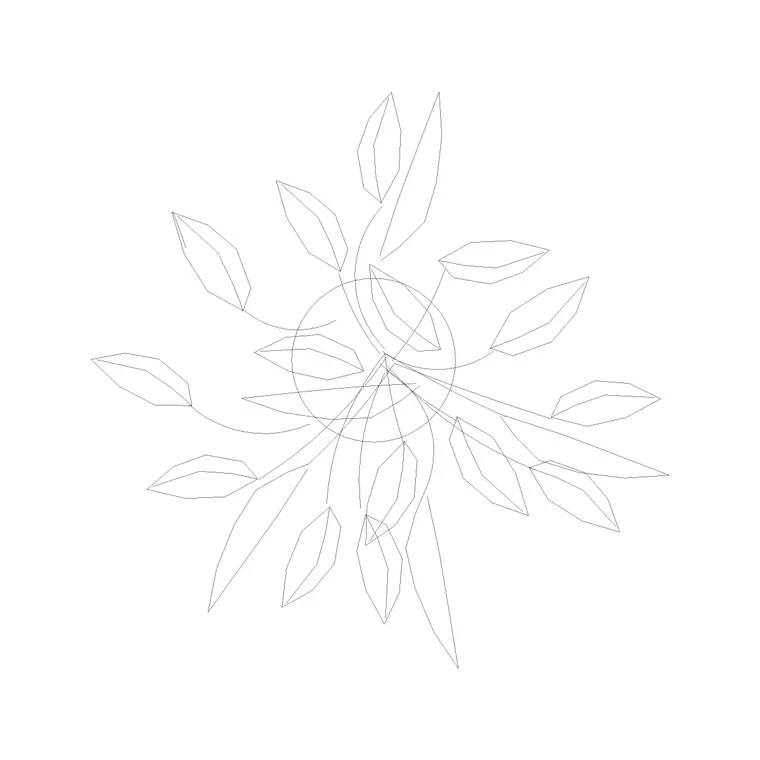 Plants Plan (16) DWG CAD block thumbnail — trees & plants drawing