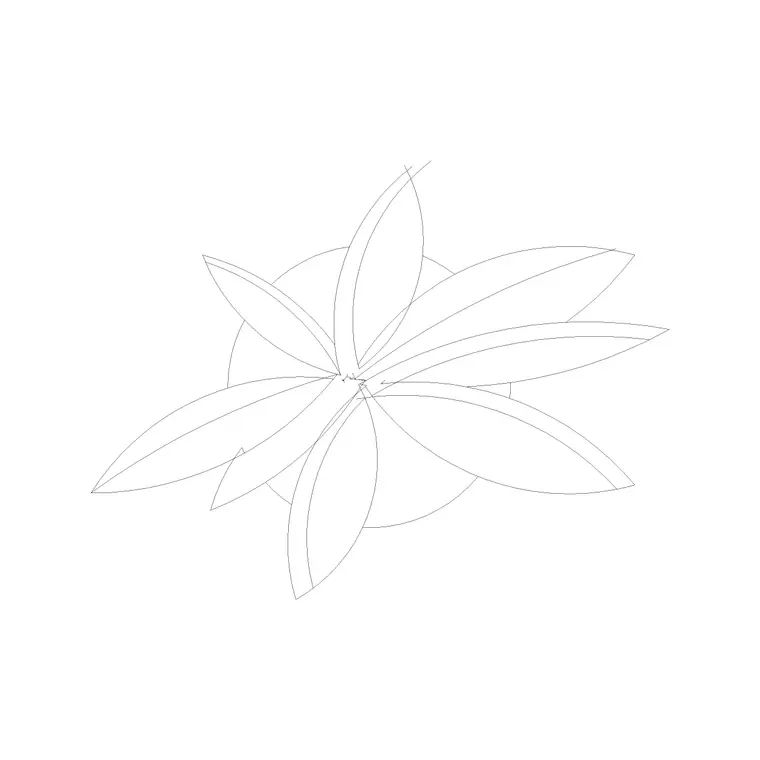 Plants Plan (5) DWG CAD block thumbnail — trees & plants drawing