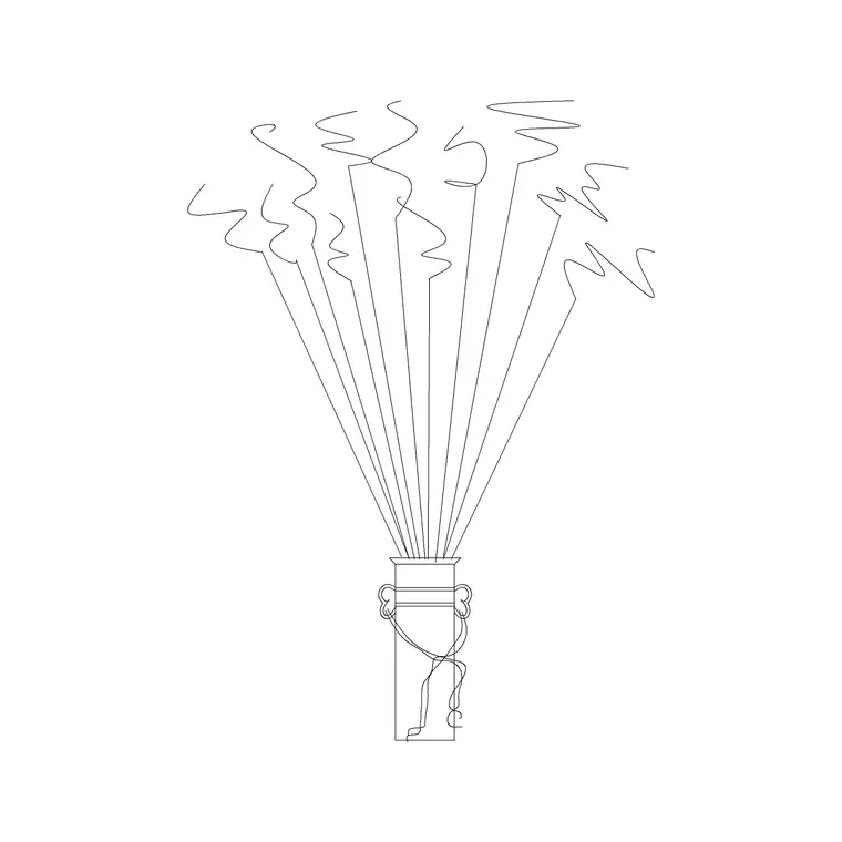 Plants Vase DWG CAD block thumbnail — accessories drawing