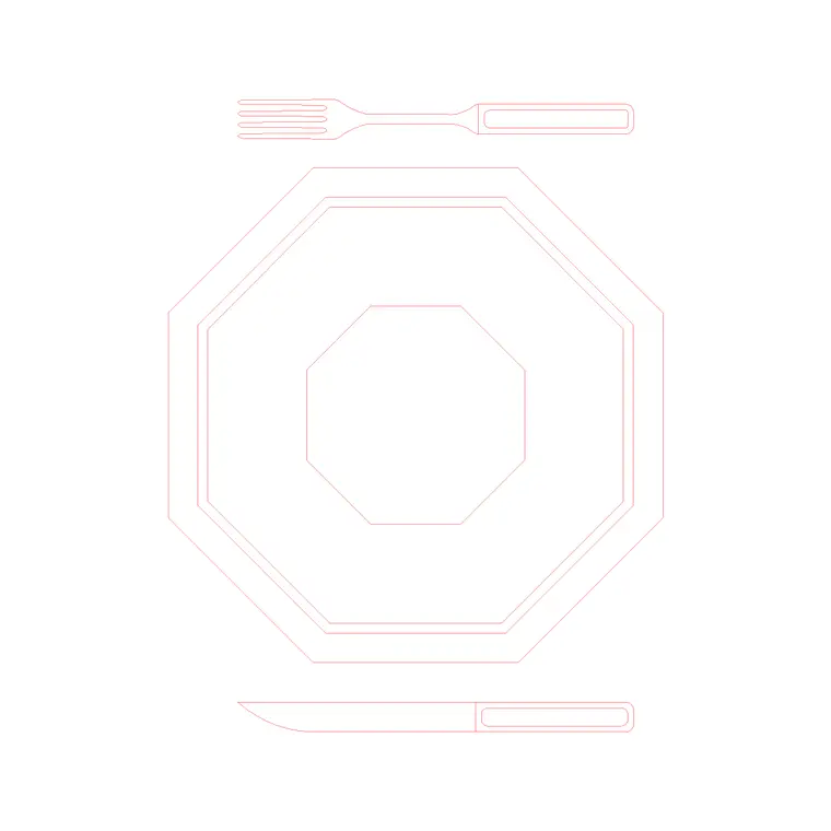 Plate With Folk+knife DWG CAD block thumbnail — other cad blocks drawing