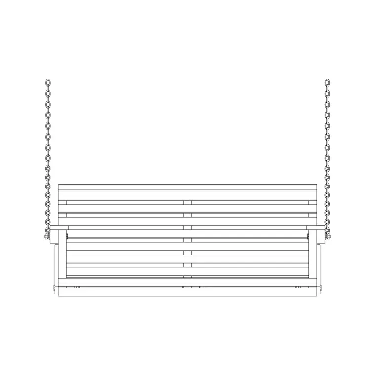 Porch Swing Front DWG CAD block thumbnail — outdoor drawing