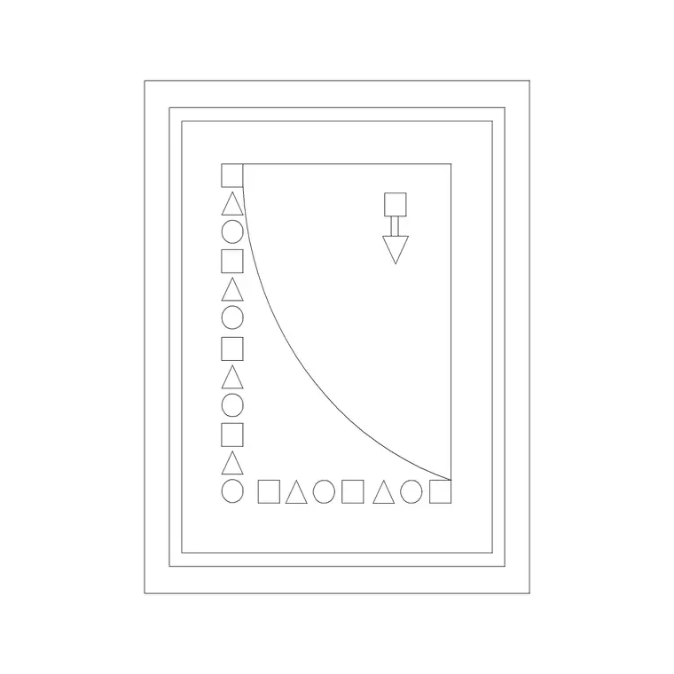 Portrait Frame 3 DWG CAD block thumbnail — accessories drawing
