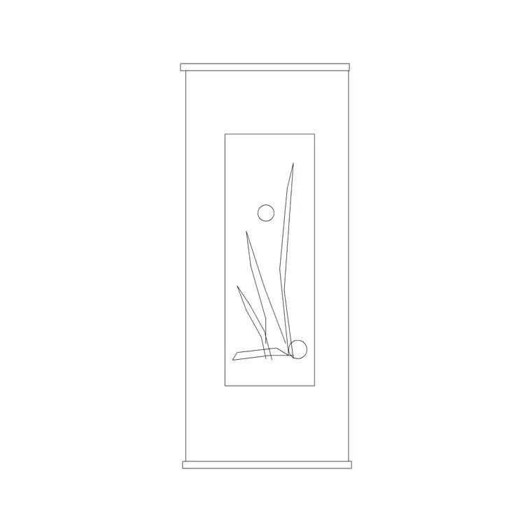 Portrait Frame 6 DWG CAD block thumbnail — accessories drawing