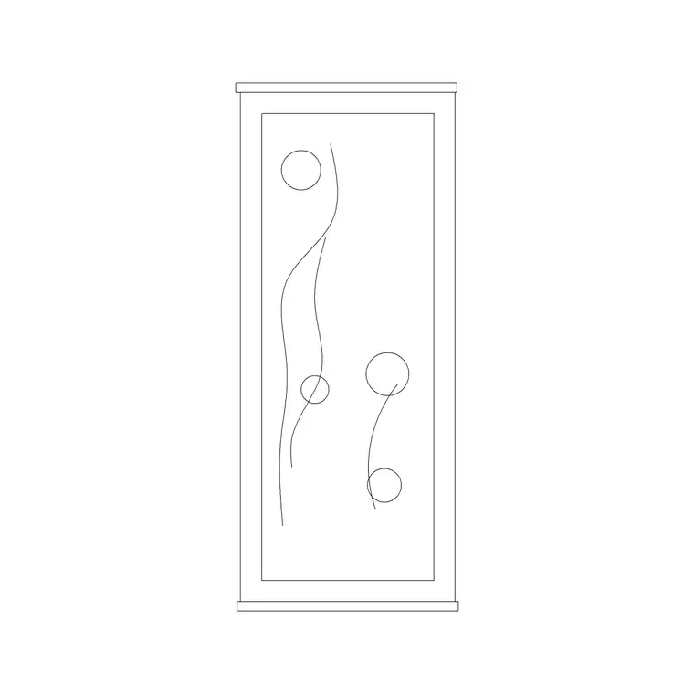 Portrait Frame 7 DWG CAD block thumbnail — accessories drawing