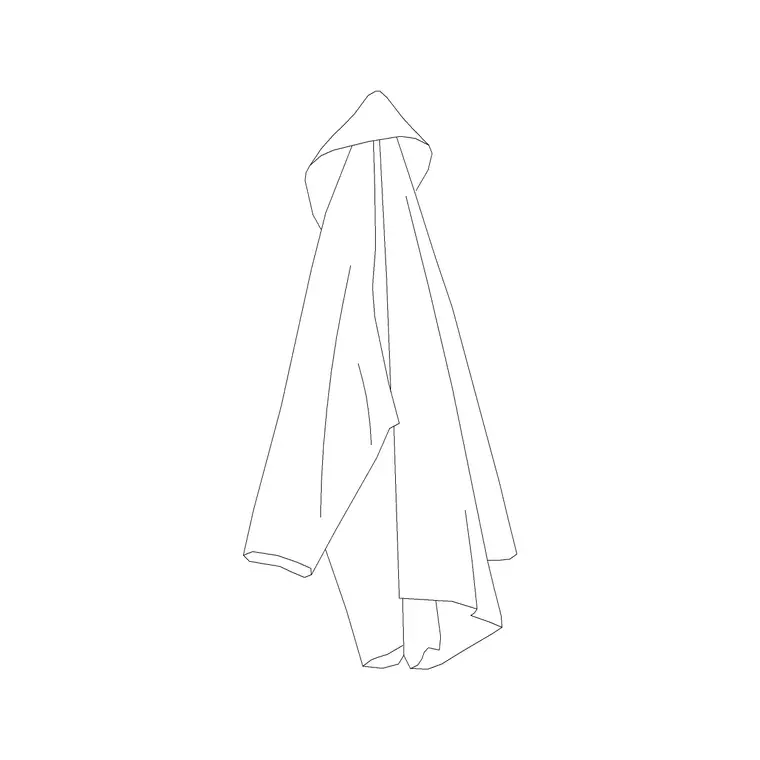 Rain Coat DWG CAD block thumbnail — accessories drawing