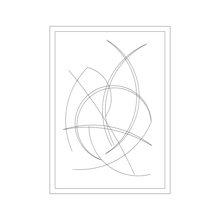 Random Art Frame 1 DWG CAD block thumbnail — accessories drawing