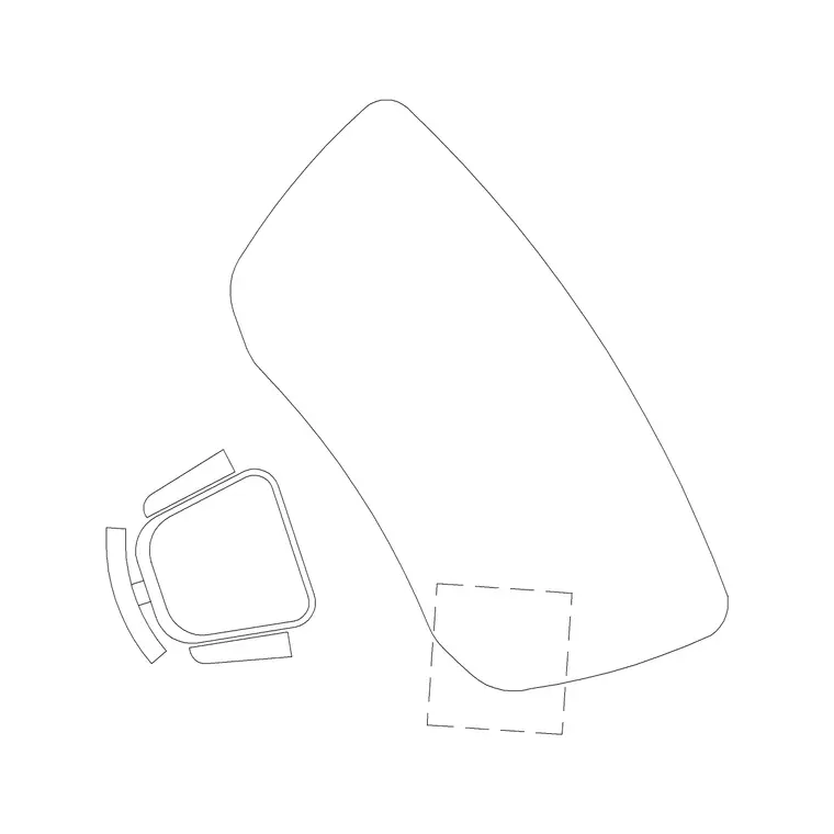 Reception Table CAD block DWG — plan and elevation view
