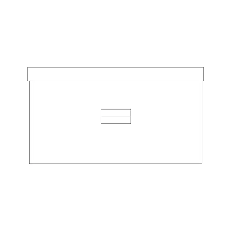 Rectangle Box DWG CAD block thumbnail — furniture drawing