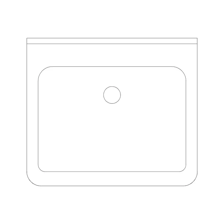 Rectangle Wash Basin DWG CAD block thumbnail — bathroom drawing