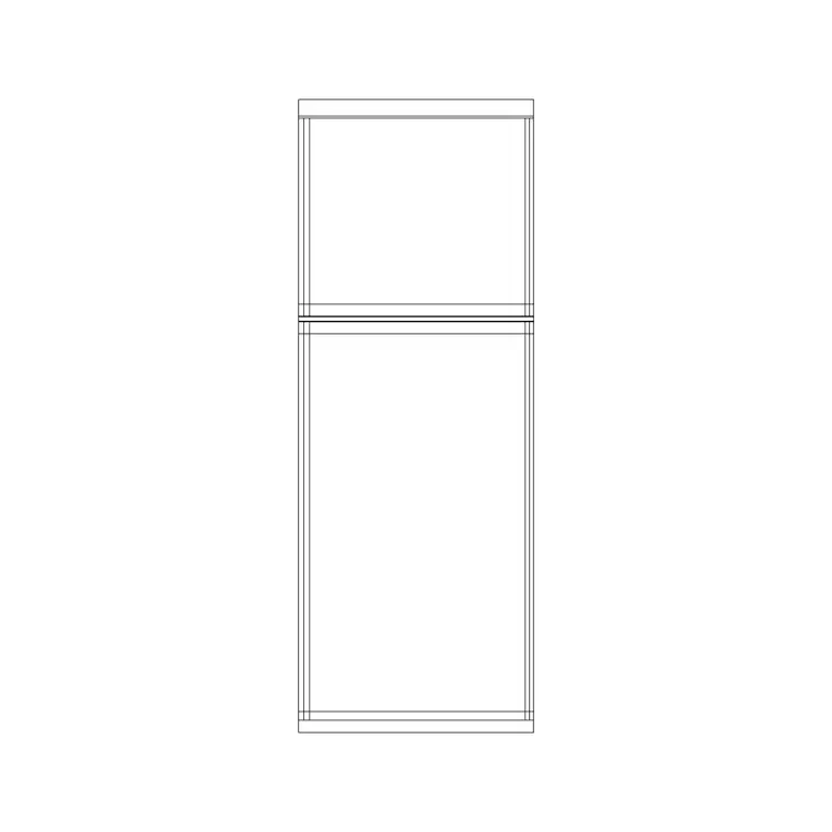 Refrigerator (elevation) 1 DWG CAD block thumbnail — kitchen drawing