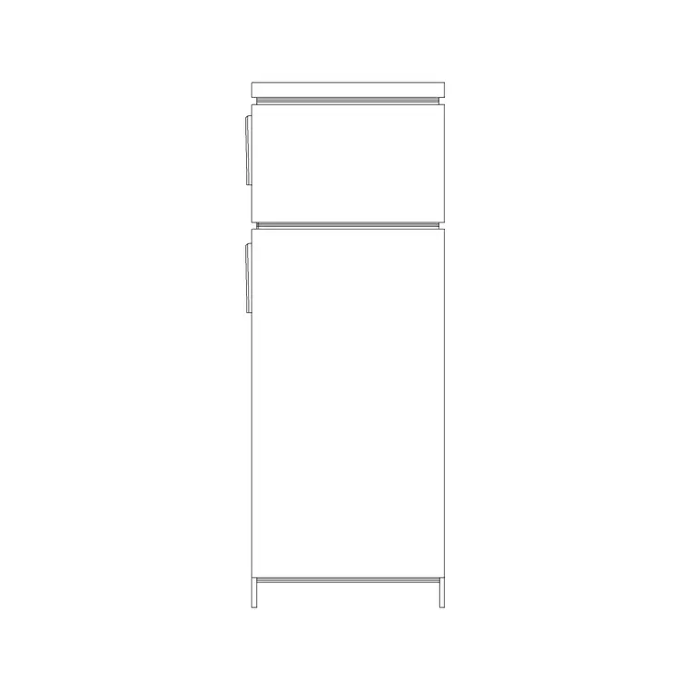 Refrigerator (elevation) 10 DWG CAD block thumbnail — kitchen drawing