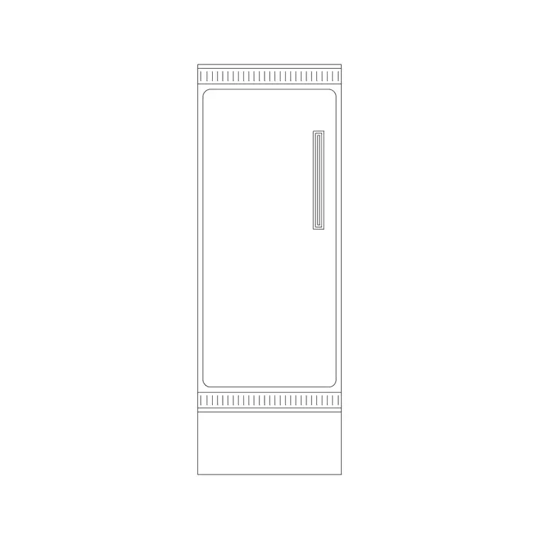 Refrigerator (elevation) 12 DWG CAD block thumbnail — kitchen drawing