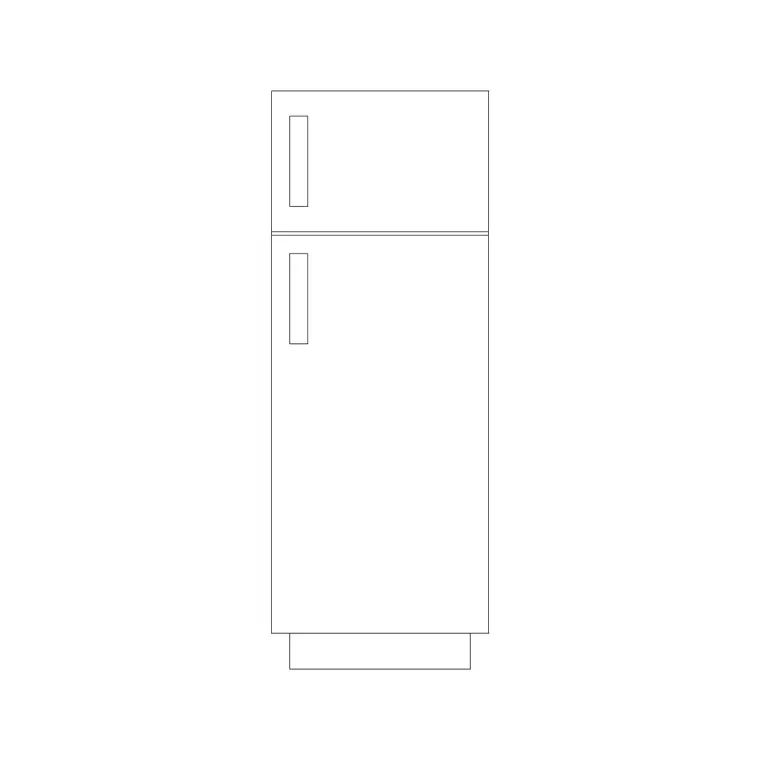 Refrigerator (elevation) 13 DWG CAD block thumbnail — kitchen drawing