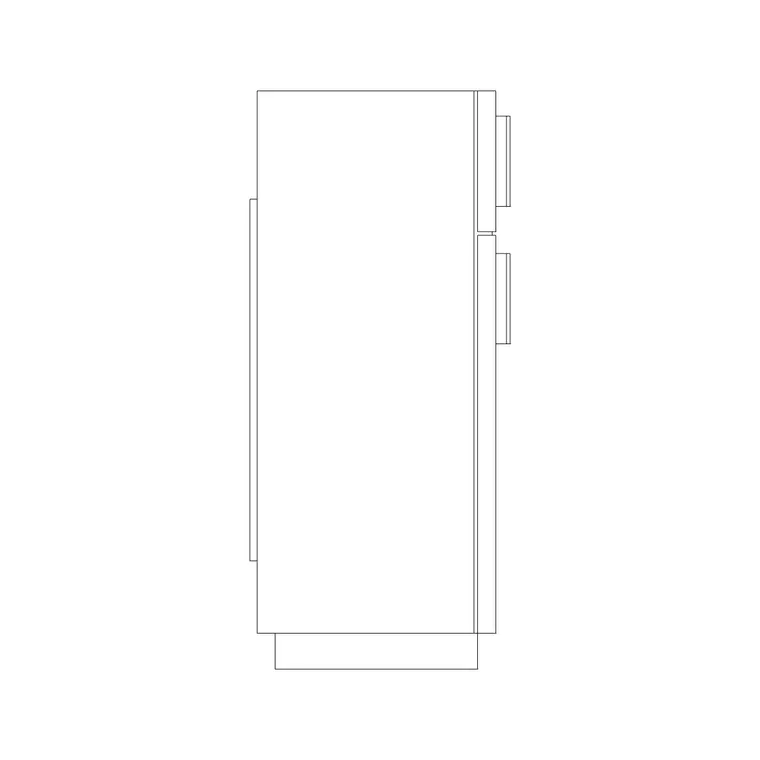 Refrigerator (elevation) 14 DWG CAD block thumbnail — kitchen drawing