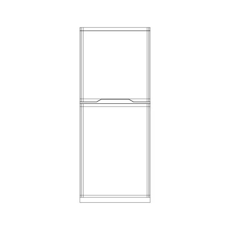 Refrigerator (elevation) 3 DWG CAD block thumbnail — kitchen drawing