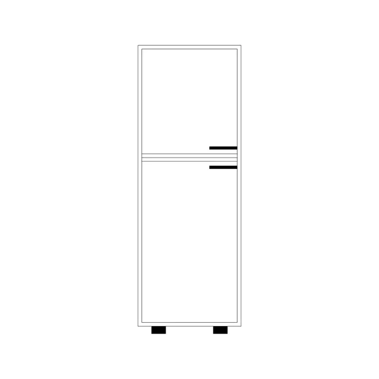 Refrigerator (elevation) 4 DWG CAD block thumbnail — kitchen drawing