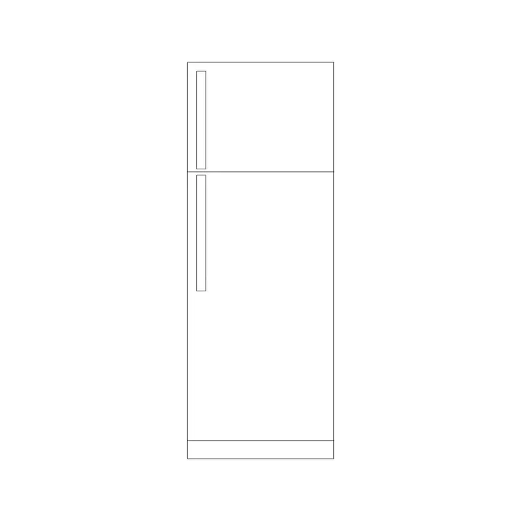 Refrigerator (elevation) 5 DWG CAD block thumbnail — kitchen drawing