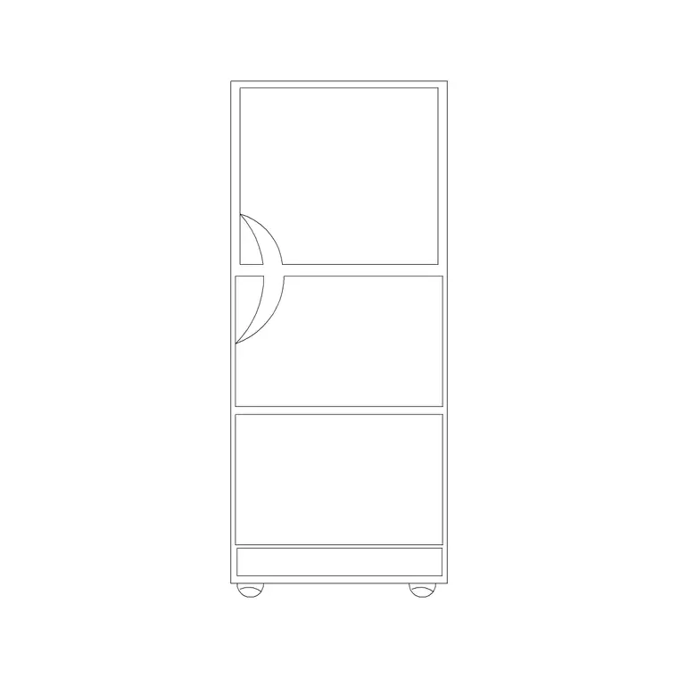 Refrigerator (elevation) 7 DWG CAD block thumbnail — kitchen drawing