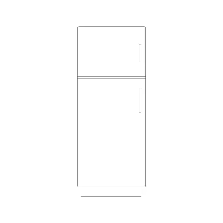 Refrigerator (elevation) 8 DWG CAD block thumbnail — kitchen drawing