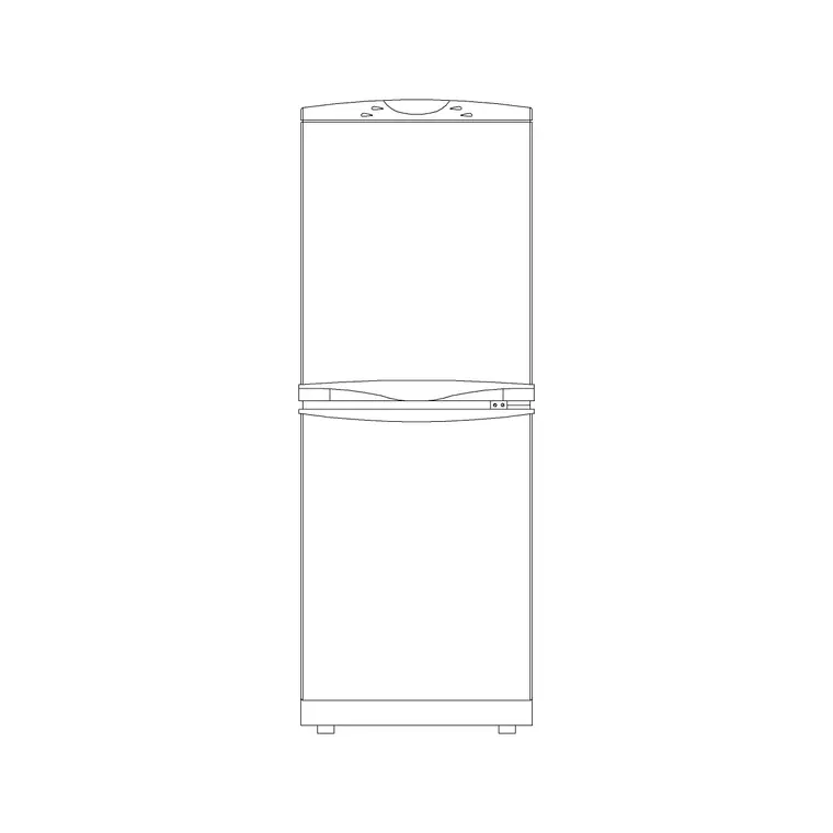 Refrigerator (elevation) 9 DWG CAD block thumbnail — kitchen drawing