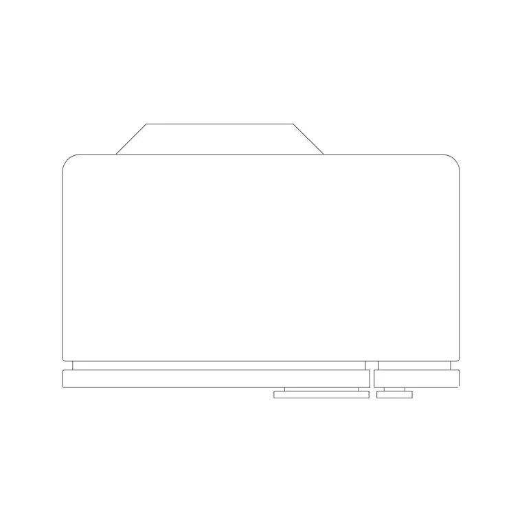 Refrigerator Plan Double Door 4 DWG CAD block thumbnail — kitchen drawing