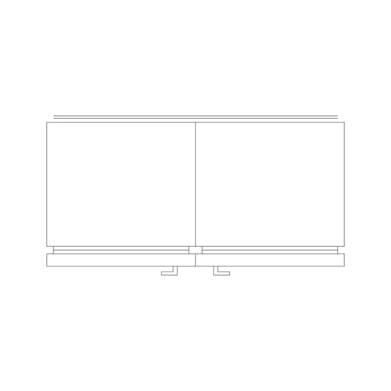 Refrigerator Plan Double Door 5 DWG CAD block thumbnail — kitchen drawing