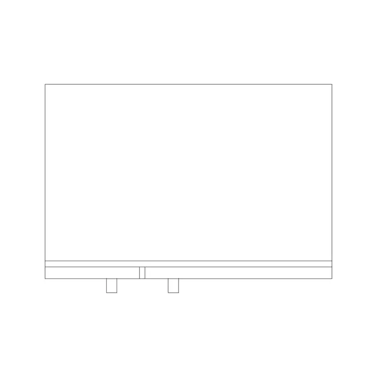 Refrigerator Plan Double Door DWG CAD block thumbnail — kitchen drawing