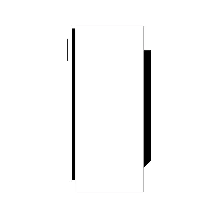 Refrigerator Side Elevation DWG CAD block thumbnail — kitchen drawing