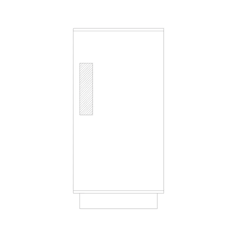 Refrigerator Single Door 650mm DWG CAD block thumbnail — kitchen drawing